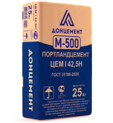 Цемент 500 ДНР ЦЕМ I 42,5Н (25 кг) Цемент 500 ДНР ЦЕМ I 42,5Н (25 кг)