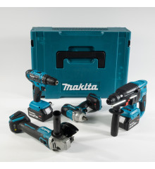 Набор 4 в 1 (гайковерт, шуруповерт, болгарка, перфоратор)