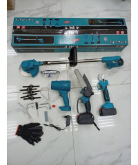 Набор садовый (триммер,воздуховка,секатор,пила цепная)