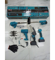 Набор садовый (триммер,воздуховка,секатор,пила цепная)