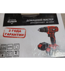 Дрель аккумуляторная Elitech ДА 122СЛ Дрель аккумуляторная Elitech ДА 122СЛ