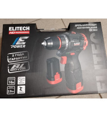 Дрель аккумуляторная ELITECH CD 16L2 Дрель аккумуляторная ELITECH CD 16L2