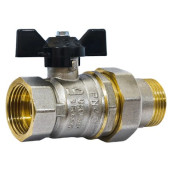 Кран шаровый LD Pride американка (Ду15 Ру40) бабочка