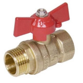 Кран шаровый 11б27п1 (вн/нар Ду20 Ру16) бабочка