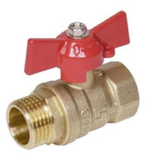 Кран шаровый 11б27п1 (вн/нар Ду20 Ру16) бабочка