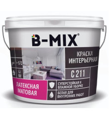 Краска в/э B-MIX  ИНТЕРЬЕР моющаяся,7 кг