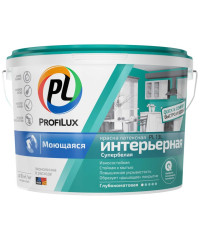Краска PROFILUX в\э моющаяся супербелая 14кг Краска PROFILUX в\э моющаяся супербелая 14кг