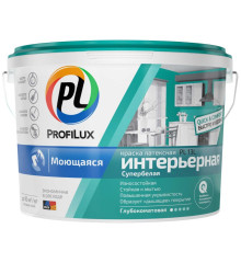 Краска PROFILUX в\э моющаяся супербелая 14кг Краска PROFILUX в\э моющаяся супербелая 14кг