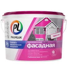 Краска PROFILUX в\э фасадная белая 14кг Краска PROFILUX в\э фасадная белая 14кг