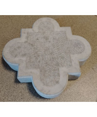 Плитка тротуарная "Корона (маленькая)" серая, литая